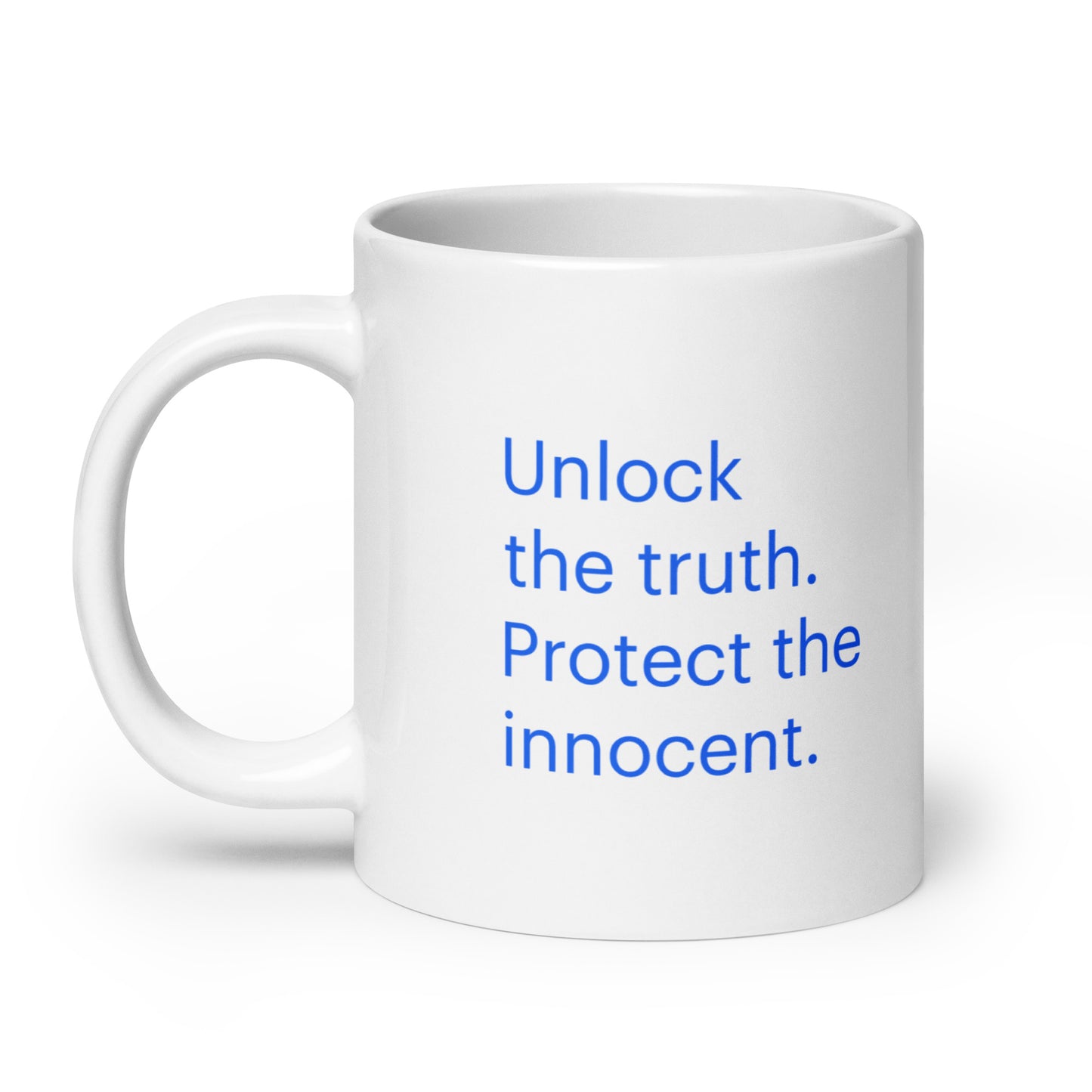 Unlock the truth | White glossy mug